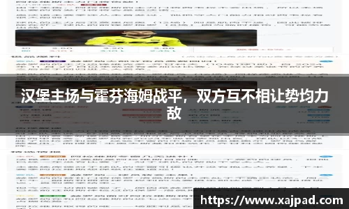 汉堡主场与霍芬海姆战平，双方互不相让势均力敌